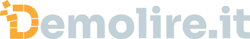 Logo Demolire.it con D arancione stilizzata