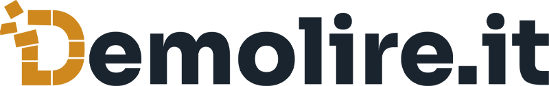 Logo Demolire.it con lettera D stilizzata arancione
